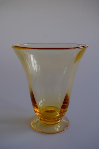 Amber Whitefriars vase
