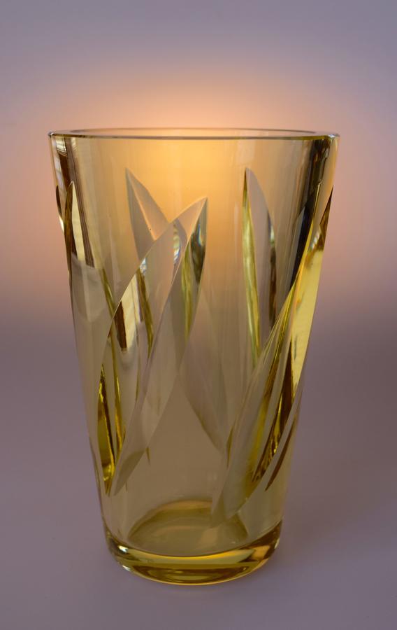 Yellow Daum vase.