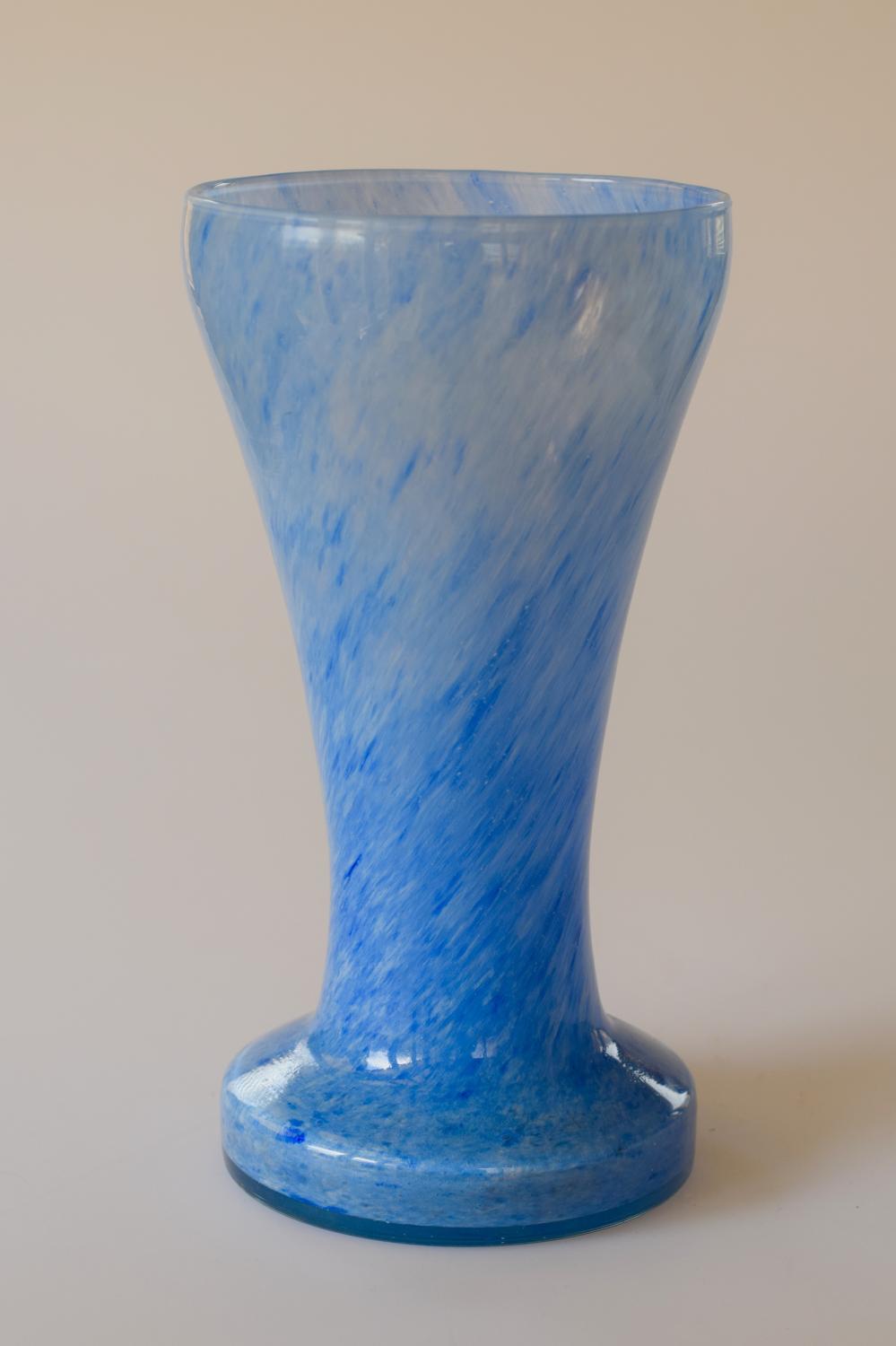 Pale blue cloudy vase , Nazeing