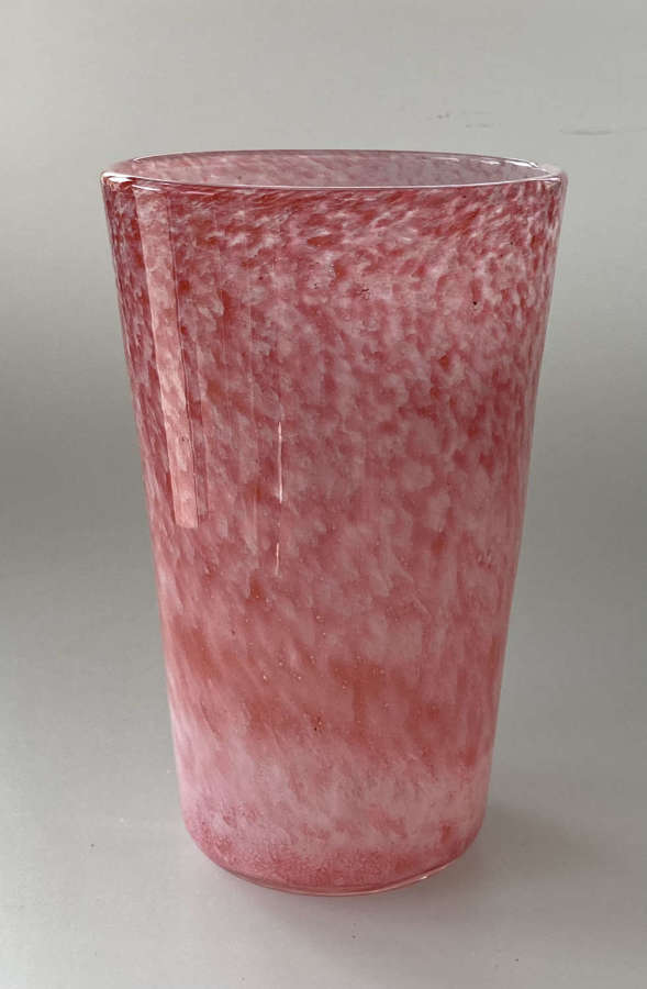 Nazeing cloudy pink tumbler vase.