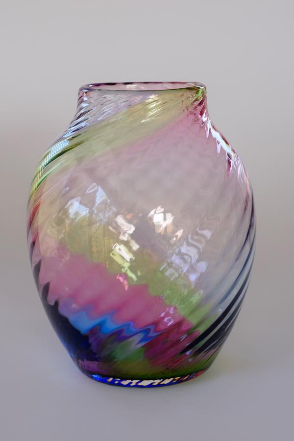 Stevens and Williams rainbow vase