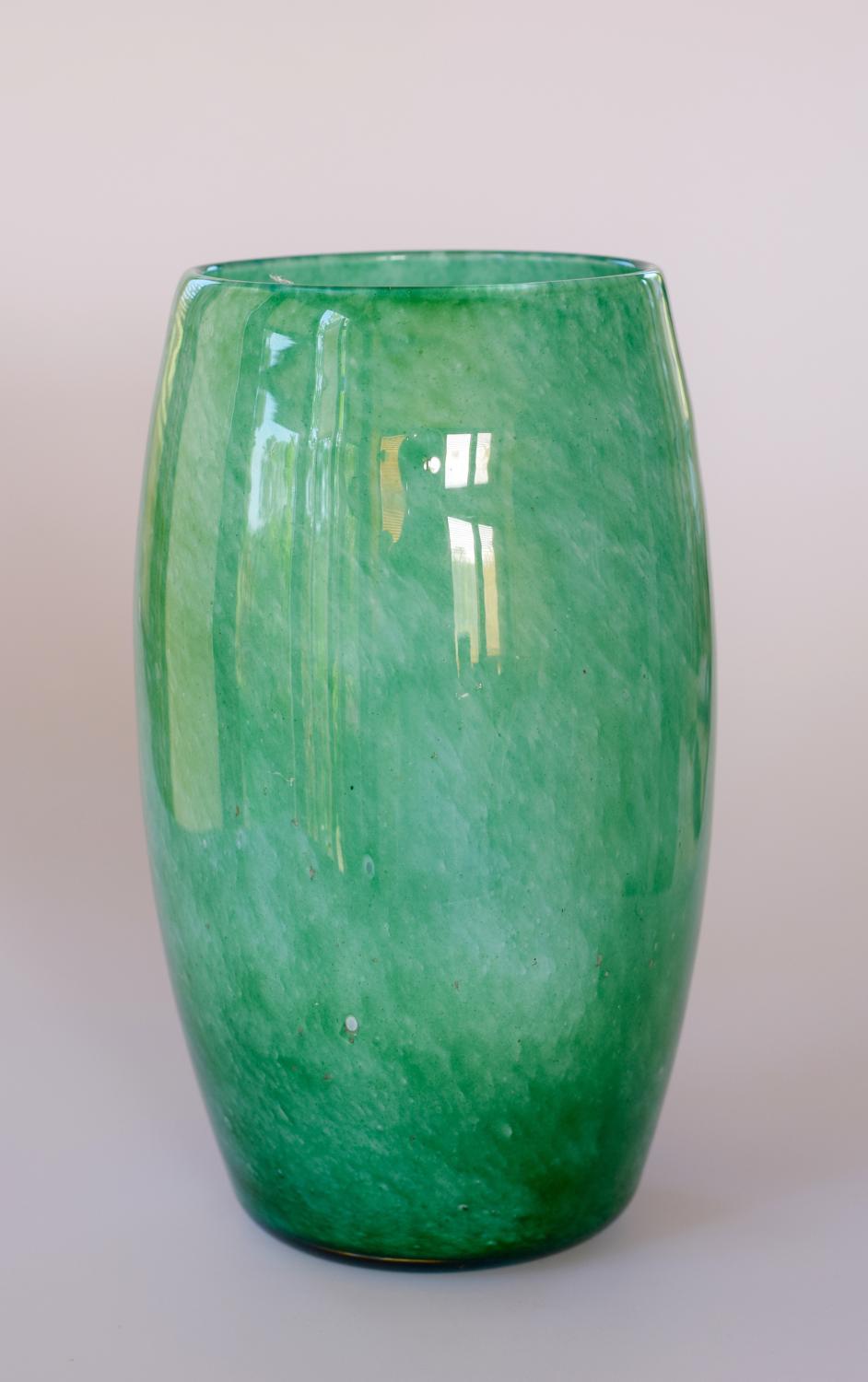 Green cloud vase, Whitefriars
