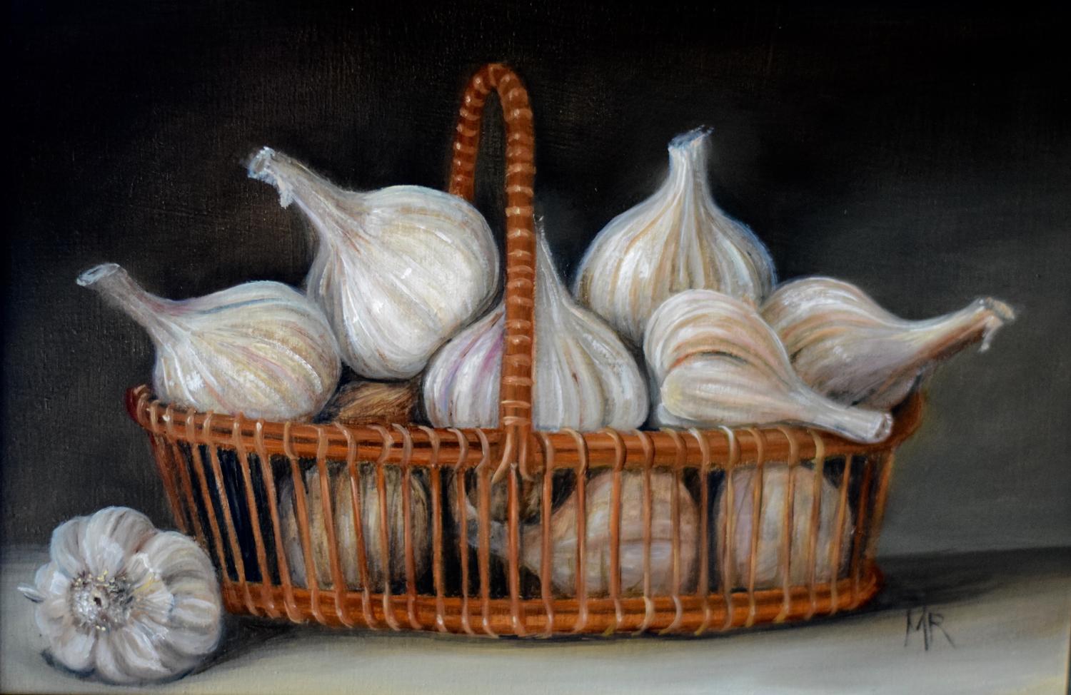 Basket of garlic