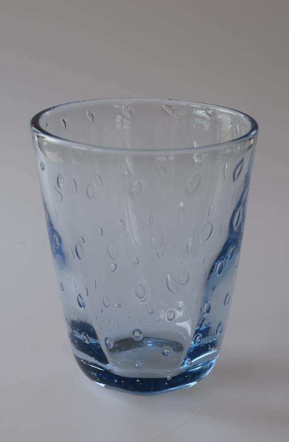 Small Sapphire blue bubble vase