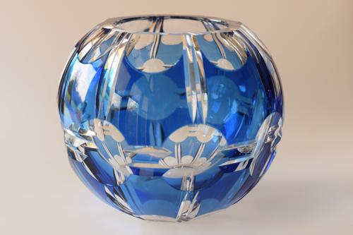 Blue/white Val St Lambert vase