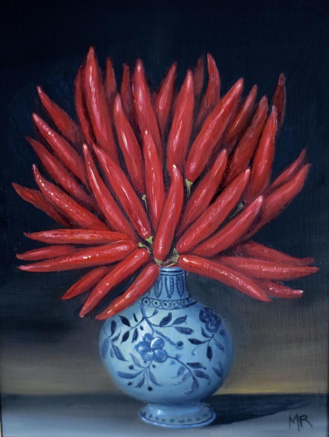 Chillies in a vase