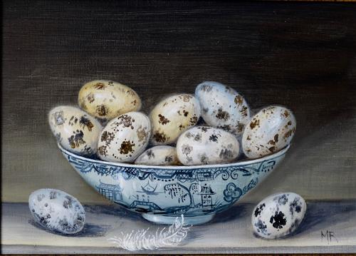 Quail's eggs in a bowl