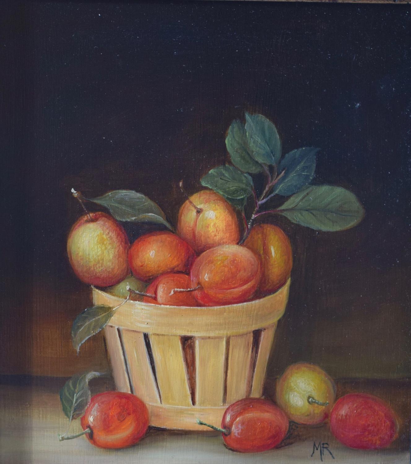 Basket of plums