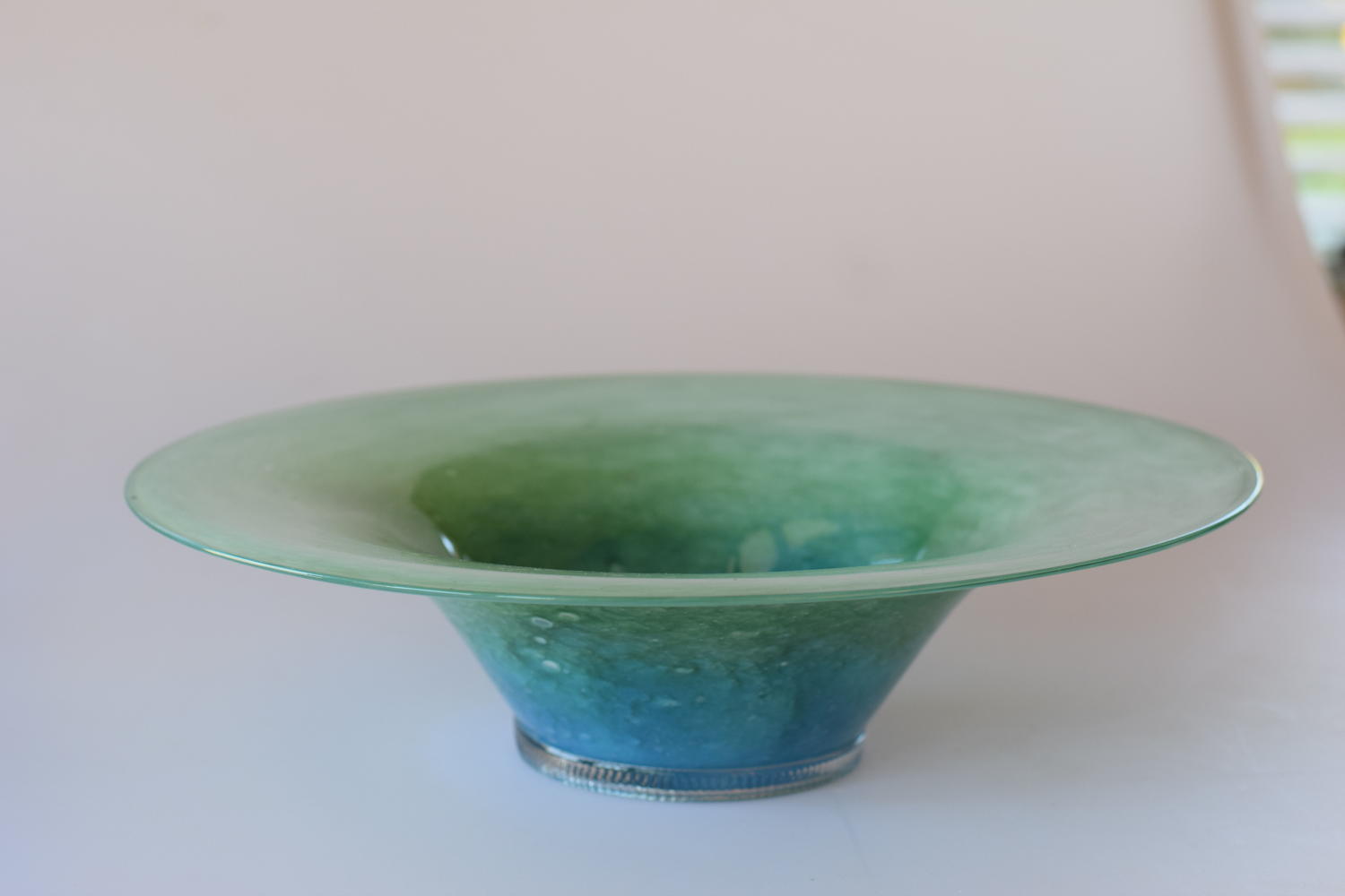 Whitefriars cloudy green bowl