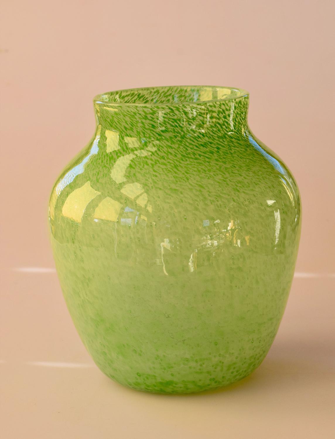 Nazeing cloudy green vase