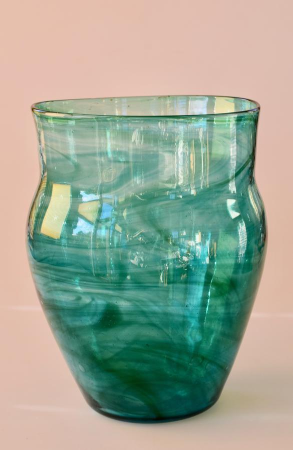 Streaky green vase, Harry Powell