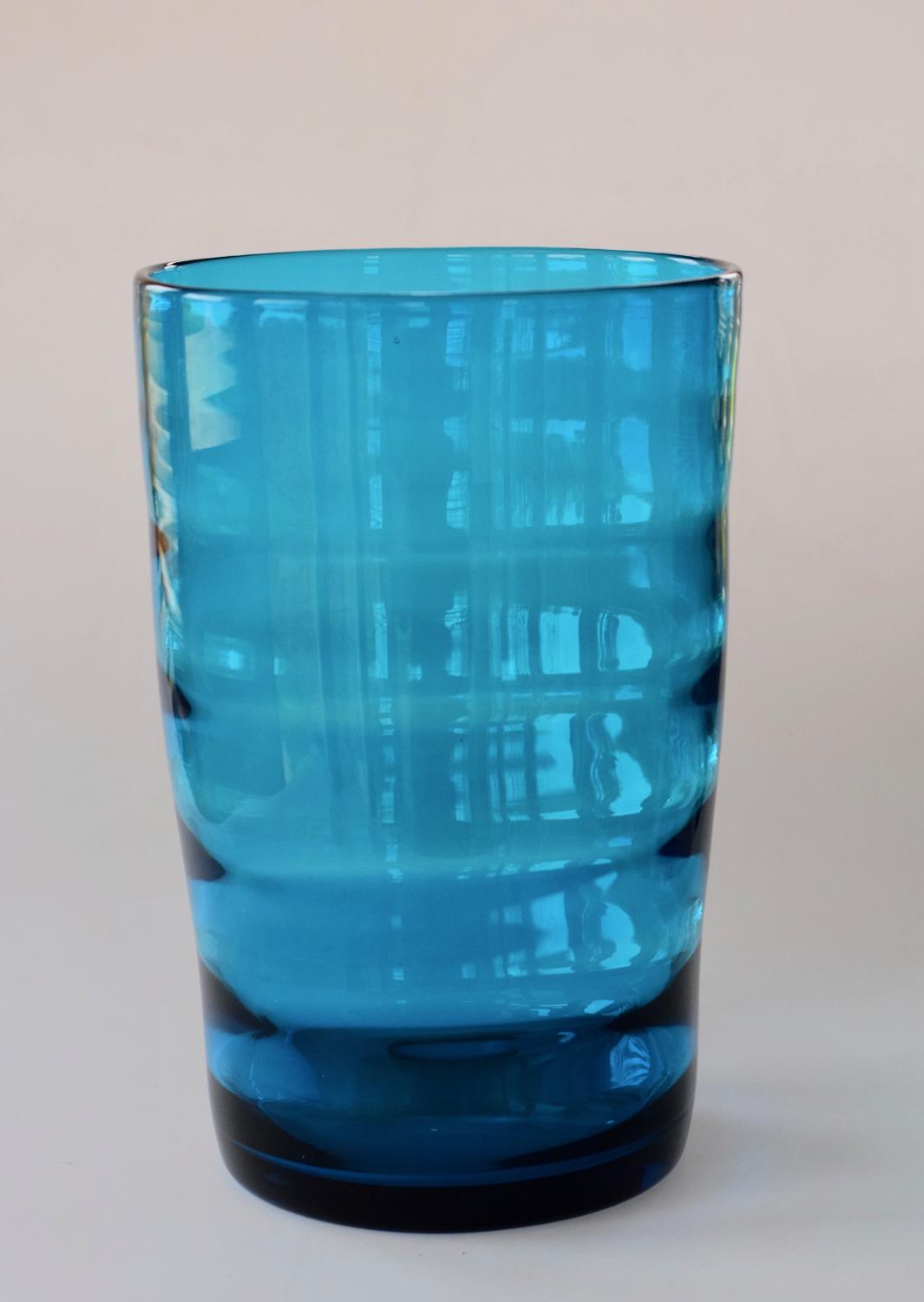 Kingfisher blue vase