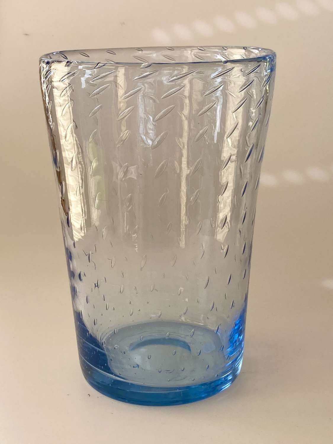 Sapphire blue bubble vase