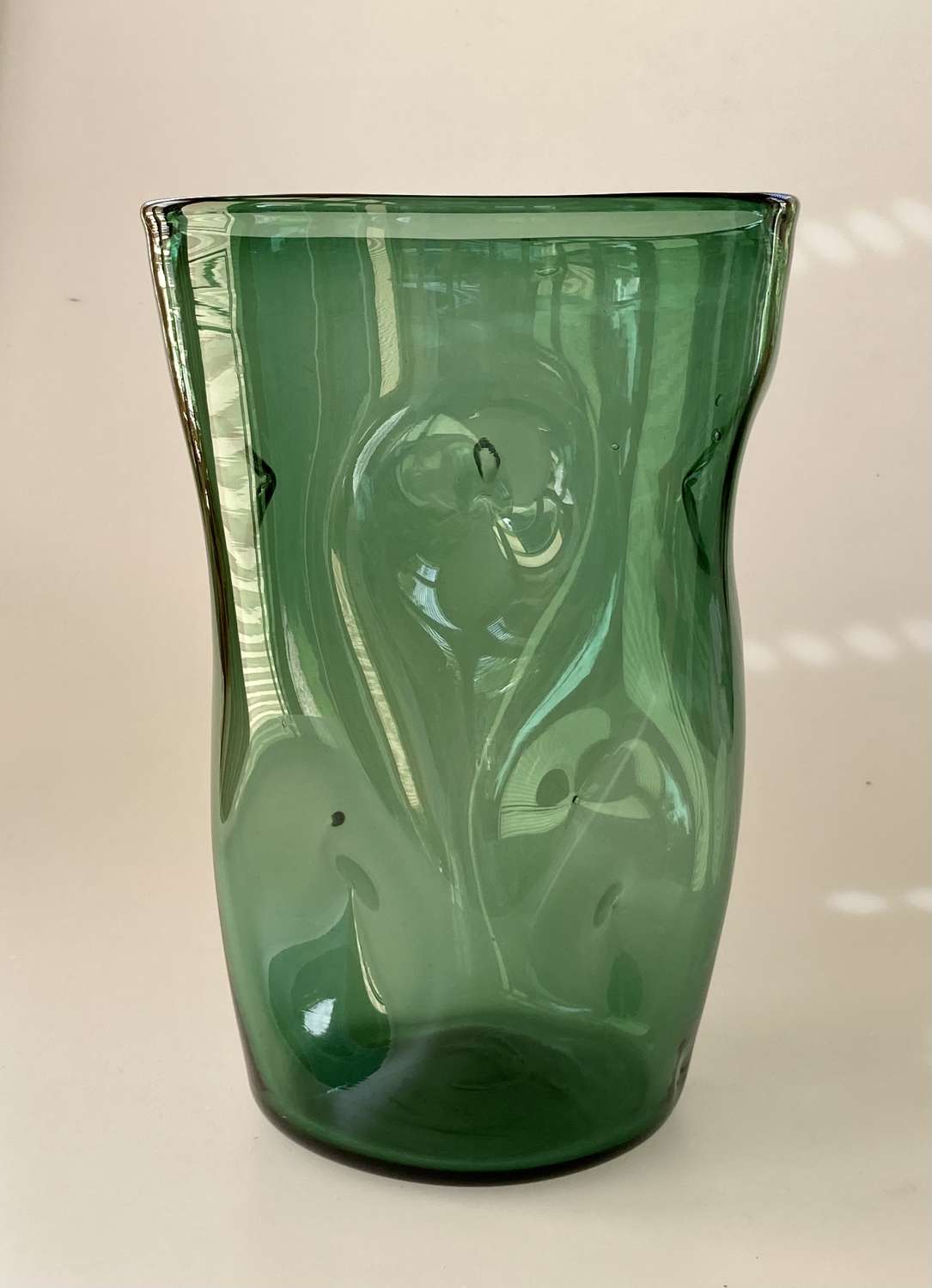 Green “dimple” vase