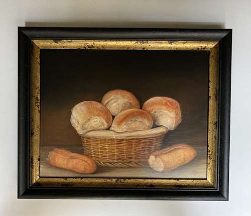Basket of bread rolls