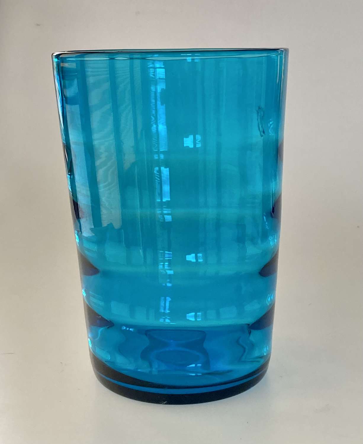 Kingfisher blue bucket vase