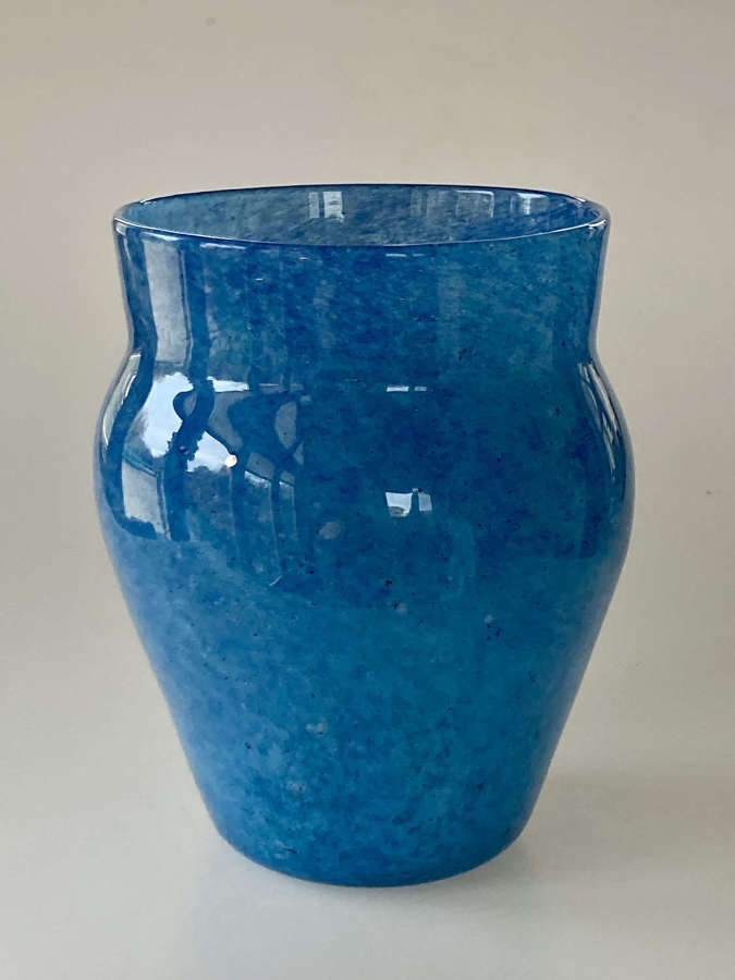 Blue cloudy “Bronze Age “vase