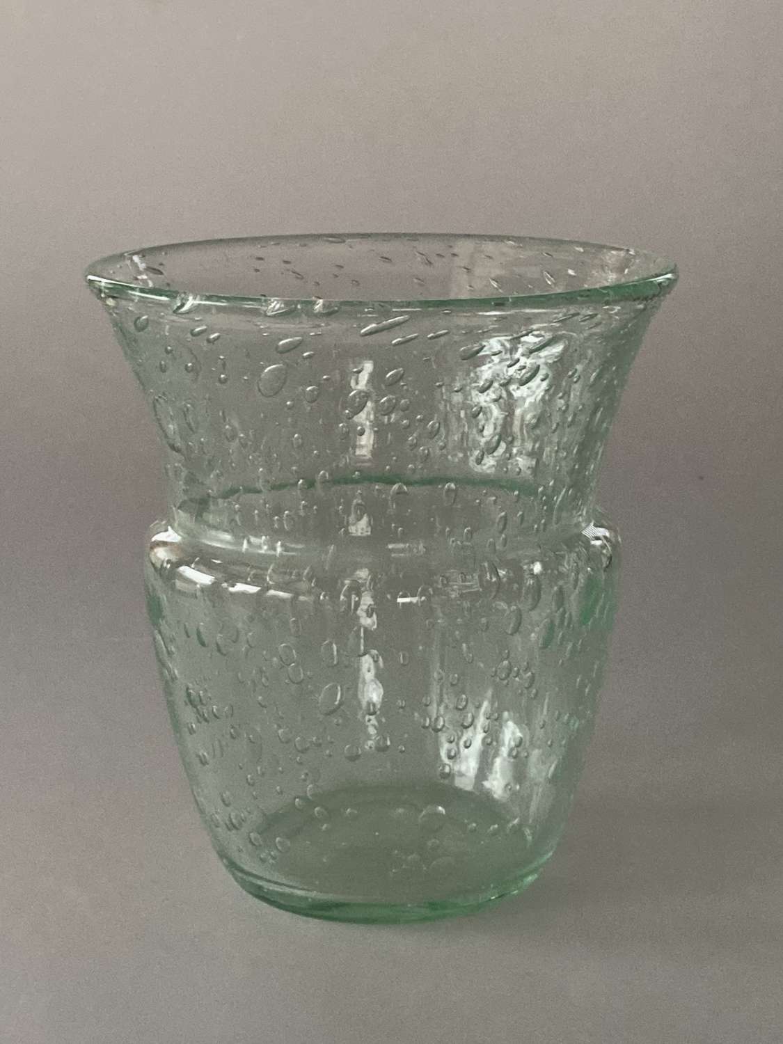 Daum green bubble vase