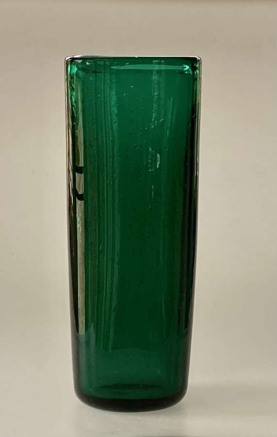 Tall  green bubble vase Hadeland