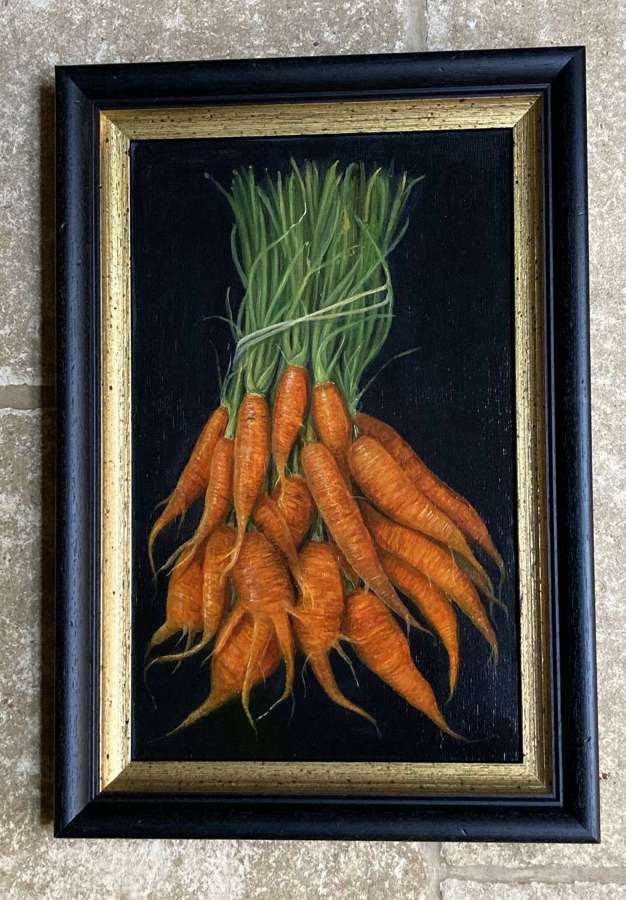 Bunch of very organic carrots