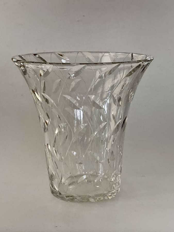 Clyne Farquarhson “Leaf design” trumpet shaped vase.