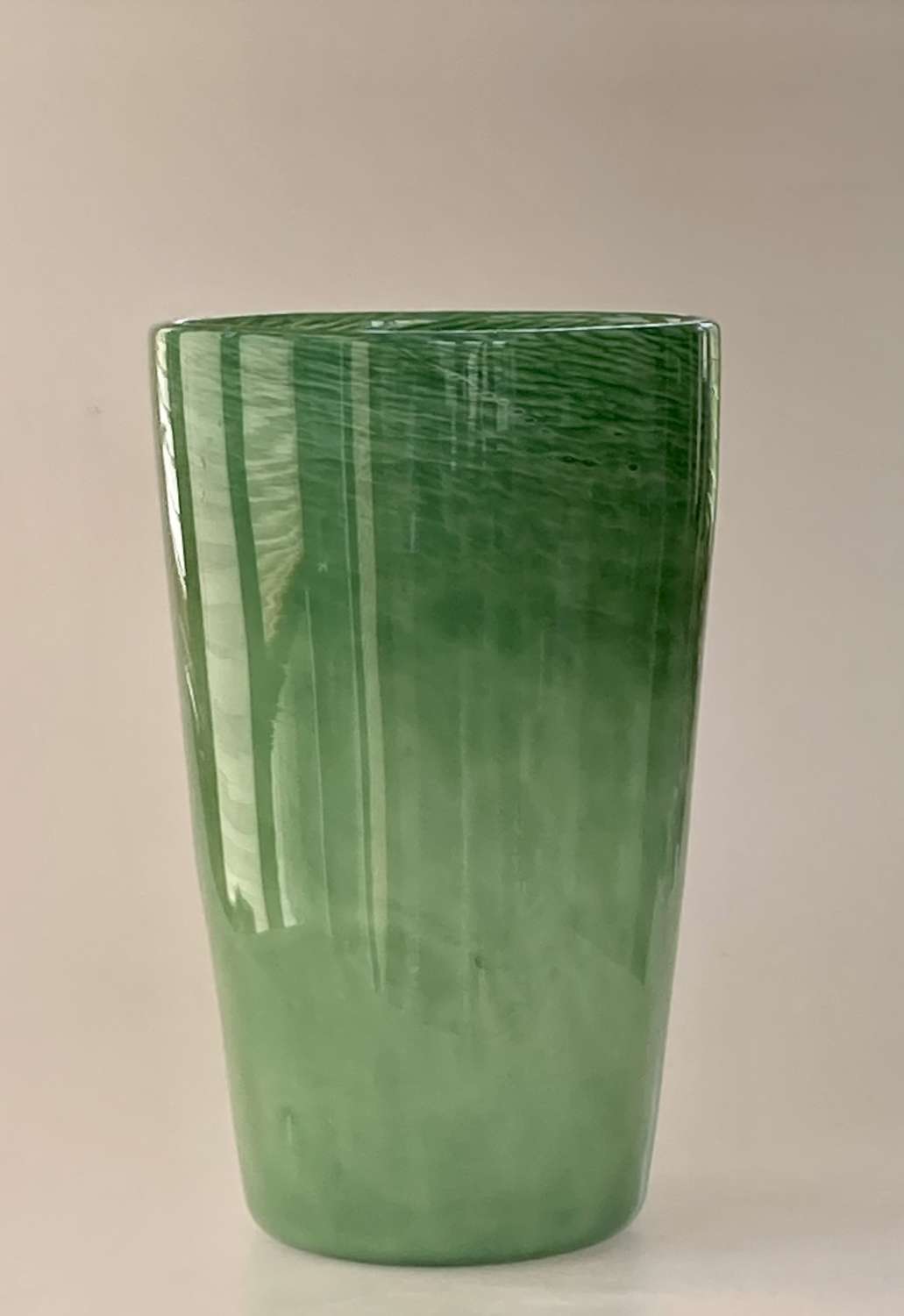 Large green cloudy Nazeing bucket vase
