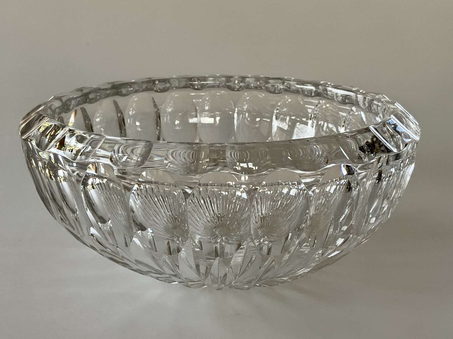 Cut glass bowl, Whitefriars