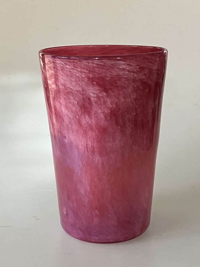 Large pink cloudy vase