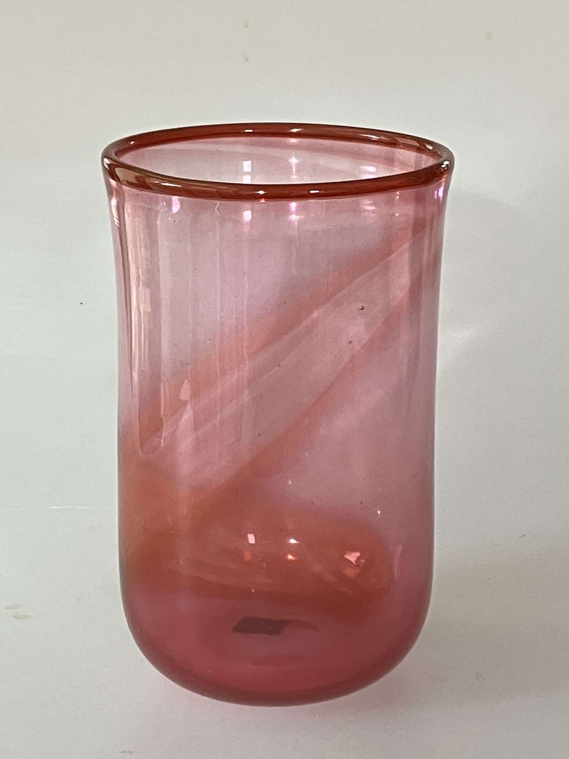 Langham glass pink vase