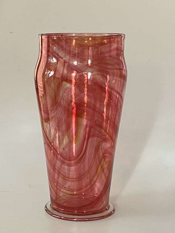 Harry Powell pink streaky sleeve vase