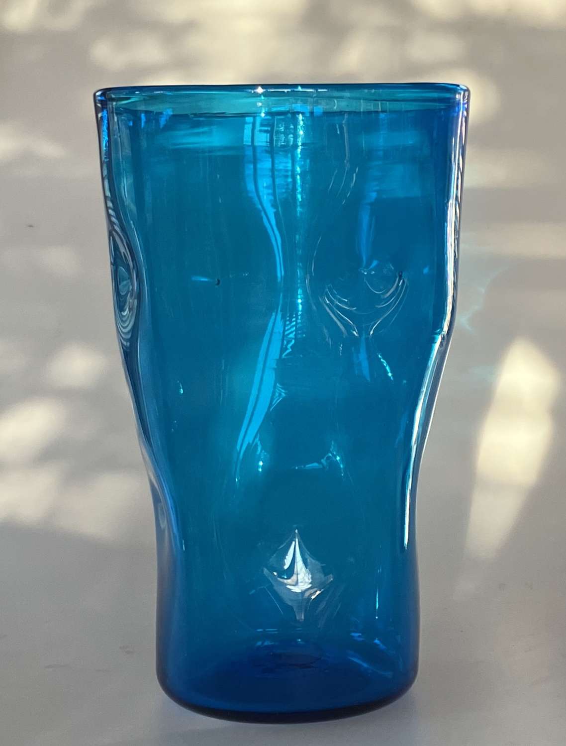 Blue dimple vase