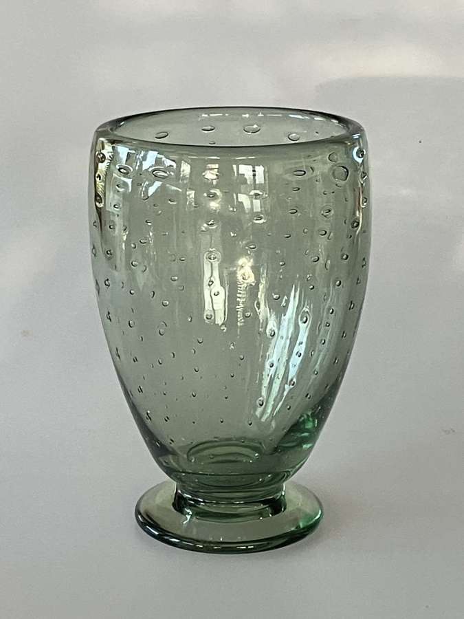 Whitefriars sea green bubble vase