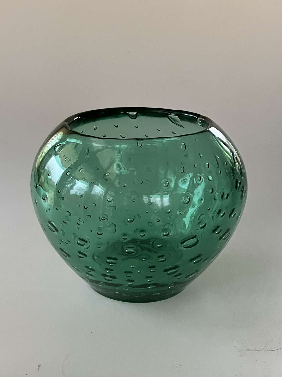 Green round bubble vase