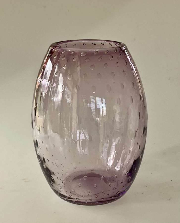 Amethyst bubble vase by Keith Murray