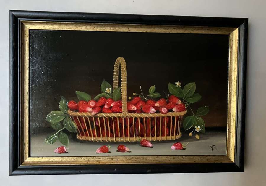 Basket  of wild strawberries