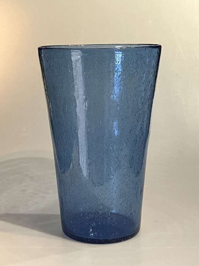 Blue Biot bucket bubble vase.