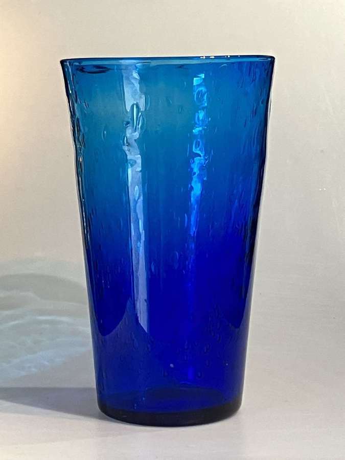 Intense blue bubble vase
