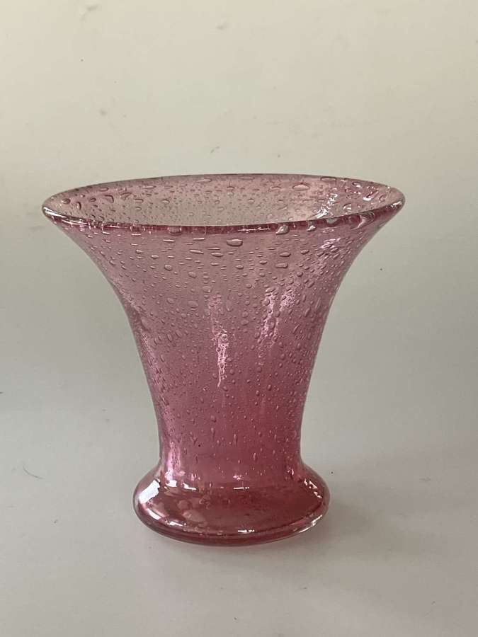 John Walsh Walsh pink bubble vase on bulbous base