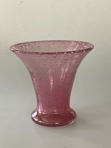 John Walsh Walsh pink bubble vase on bulbous base