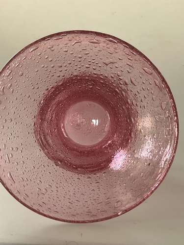John Walsh Walsh pink bubble vase on bulbous base