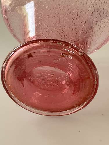 John Walsh Walsh pink bubble vase on bulbous base