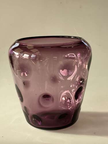 Thomas Webb amethyst bobble vase
