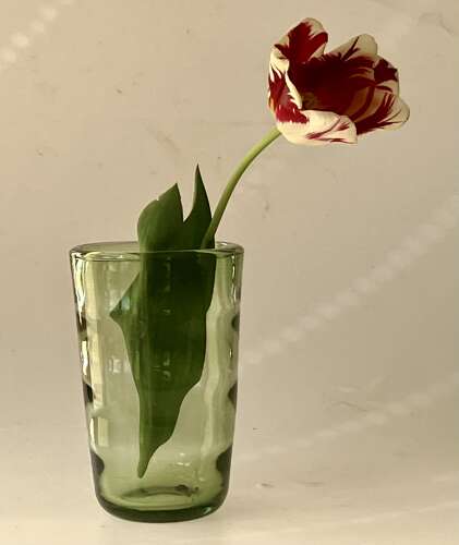 Sea green optic vase
