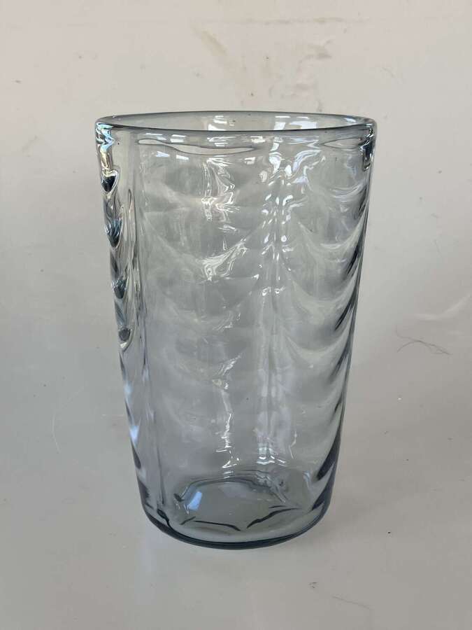 Sapphire blue bucket vase