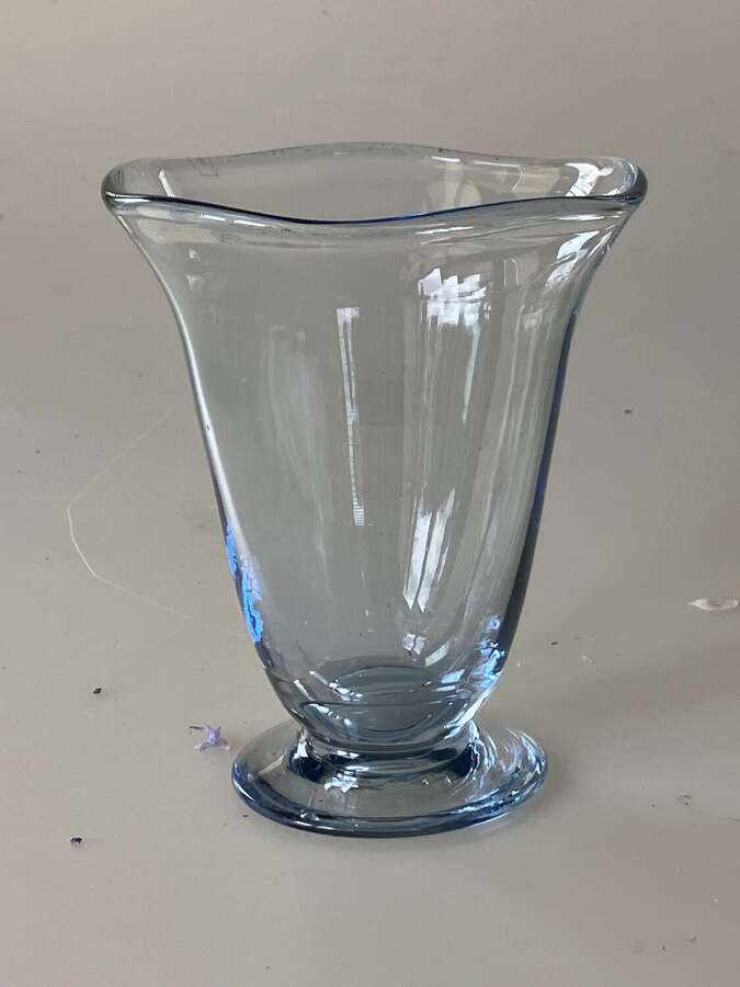 Sapphire blue trumpet shaped vase