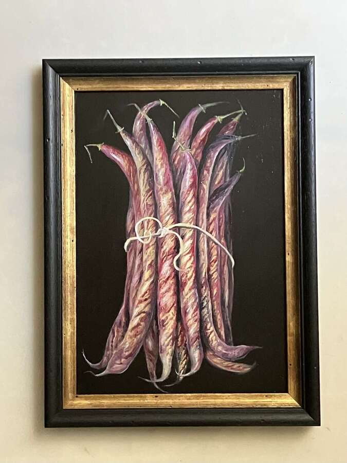 Bunch of borlotti beans